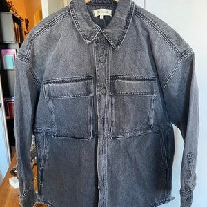 Denim Oversized Cargo Shirt Jacket - Madewell
